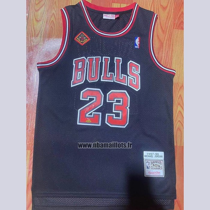 Maillot Chicago Bulls Michael Jordan NO 23 Mitchel & Ness 1997-98 Noir